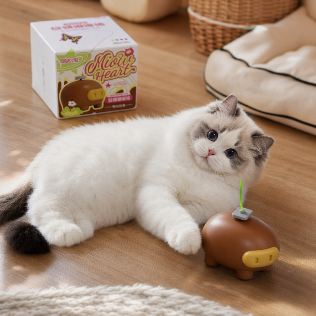 Swirling Butterfly Dudu Pig Teasing Cat Pet toys, smart toys for cats and dogs details Picture