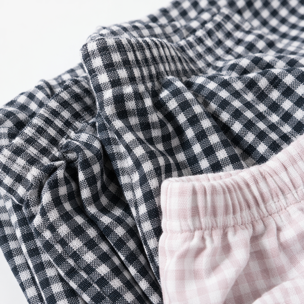 Plaid casual pants are available in multiple colors. Soft and skin-friendly, 90% polyester and 10% spandex. Item number: 2819 Application Scenario