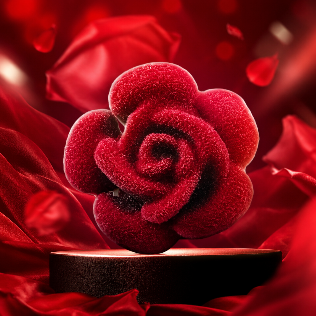红色玫瑰花细节图