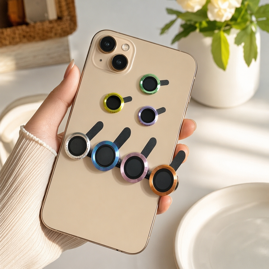The color lens protection ring is made of scratch-resistant, wear-resistant, high-definition and translucent silicone material for mobile phones details Picture
