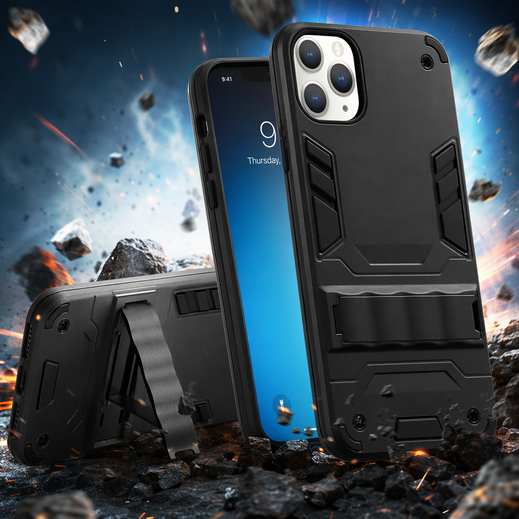 Black phone case, light and scratch-resistant, fully wrapped with TPU, compatible with Apple, Huawei and Xiaomi Specification image