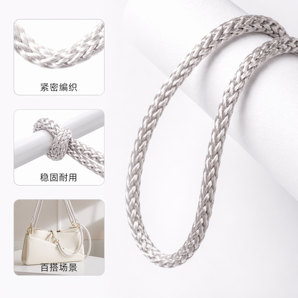 银色编织绳手工DIY饰品配件金属细绳装饰绳