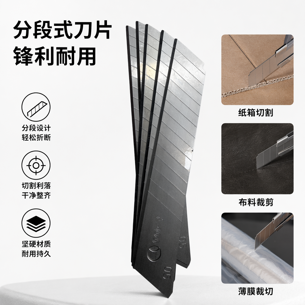 银色金属刀片 美工刀，壁纸刀专用 高硬度锋利耐用 替换装
