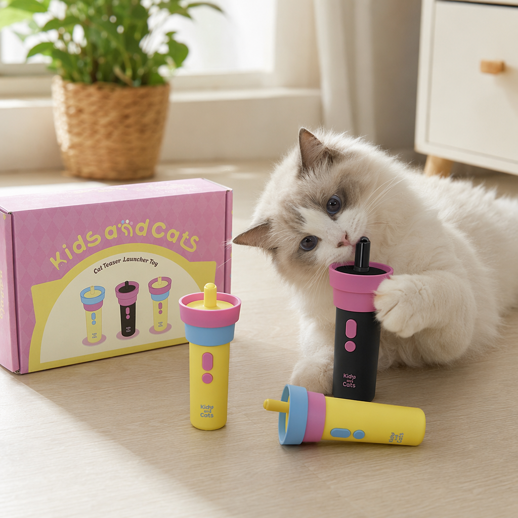 Dopamine cat fishing device, cat teasing stick, pet toy, special for cats, adjustable length, silicone soft fur details Picture