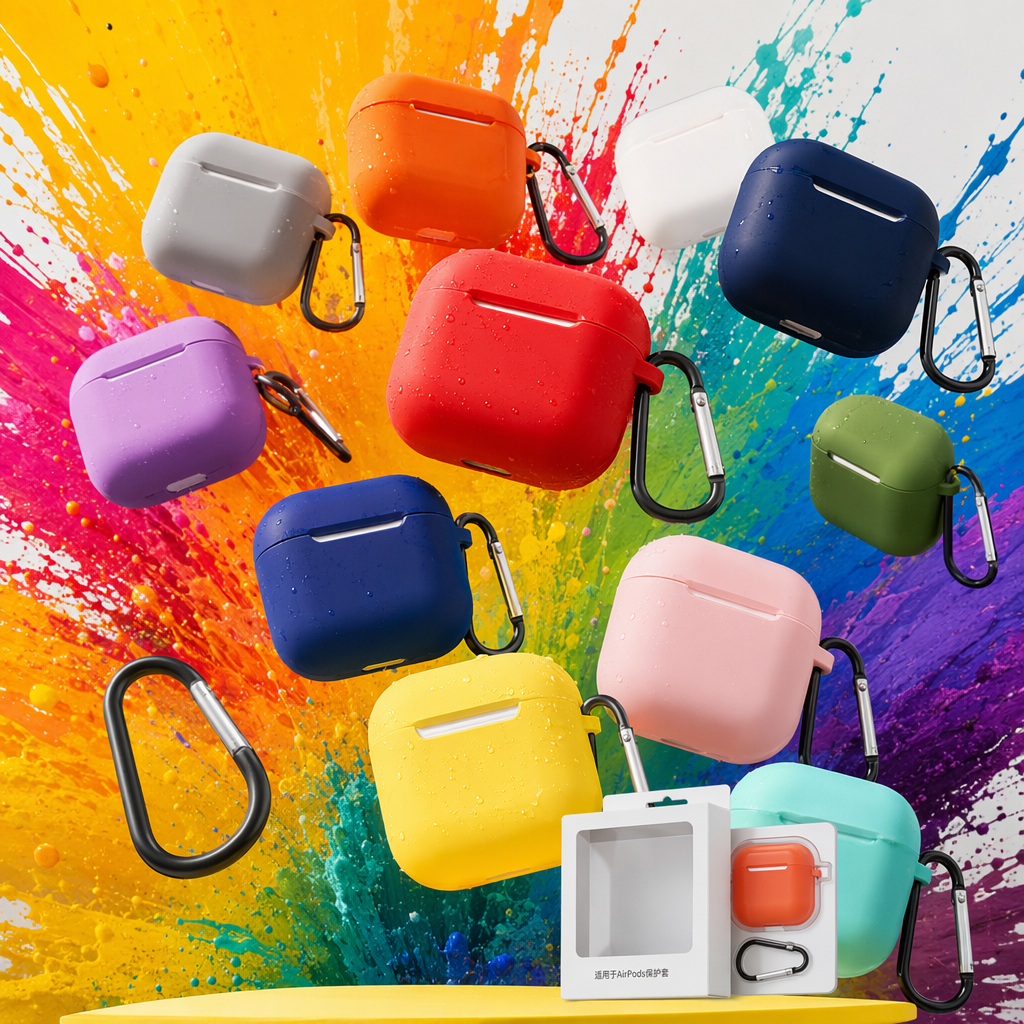 Colorful AirPods Pro3 earphone cases with buckles, suitable for Apple wireless earphone cases Specification image
