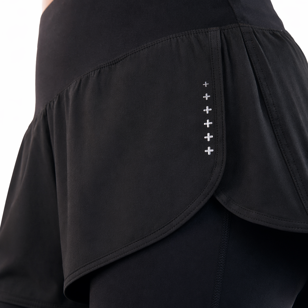 Black sportswear set with figure print, slim and quick-drying, unisex Application Scenario