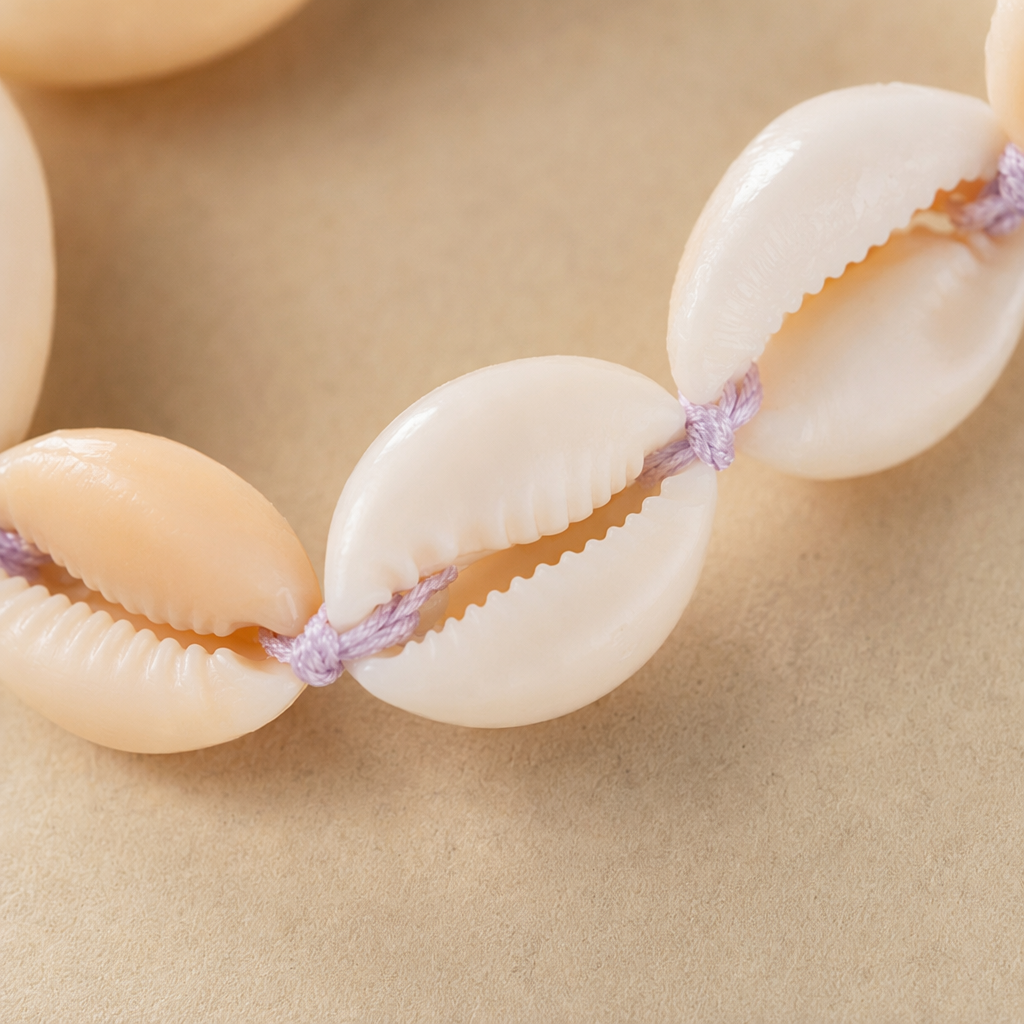 The pink shell necklace for women is simple, fashionable and versatile Specification image