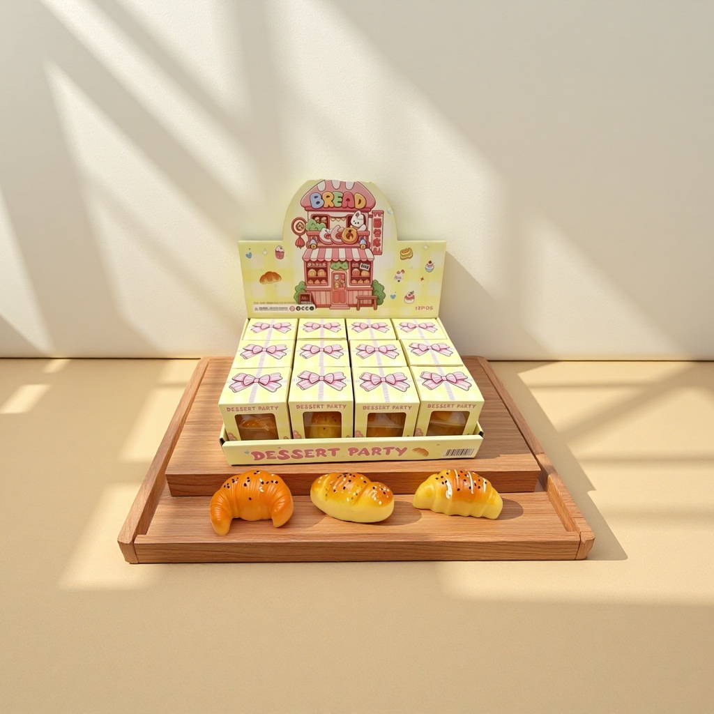 Yellow bakery display box, dessert shop baking display storage box, stackable, dust-proof and transparent Specification image