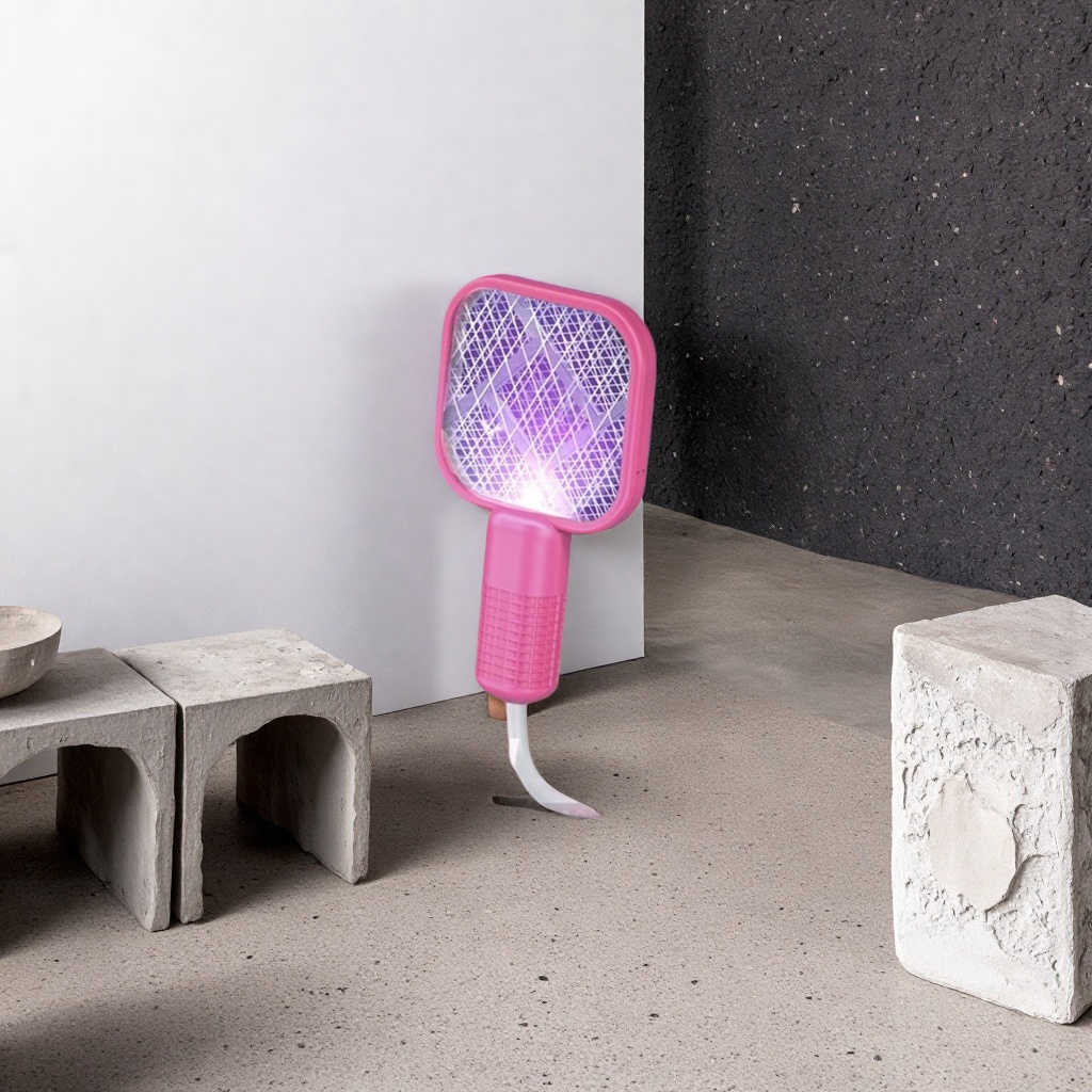 Pink electric mosquito swatter, household mosquito killer lamp, rechargeable high-efficiency silent mosquito killer Specification image