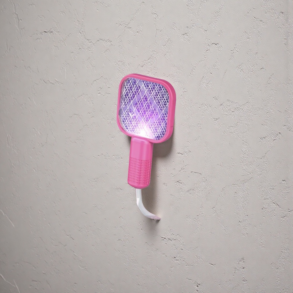 Pink electric mosquito swatter, household mosquito killer lamp, rechargeable high-efficiency silent mosquito killer details Picture