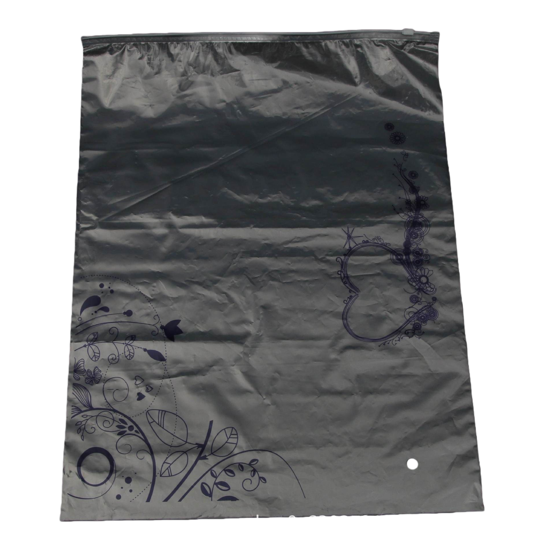 Transparent plastic bags with dark floral and vine patterns are moisture-proof, sealed, environmentally friendly and suitable for household use Item Picture