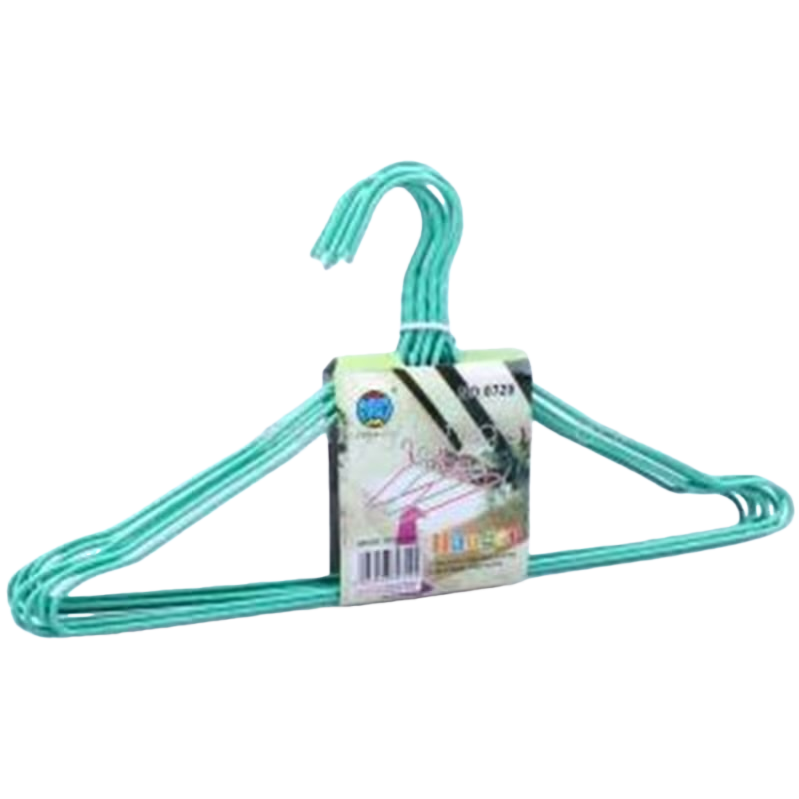 Green anti-slip hanger, household multi-functional load-bearing hanger, simple and environmentally friendly plastic hanger Item Picture