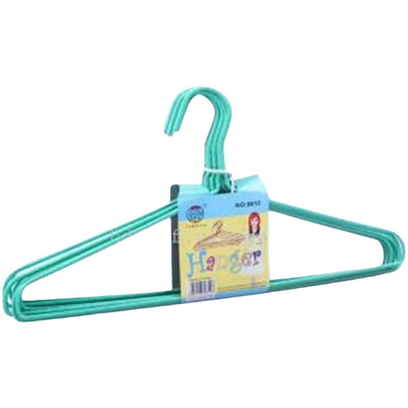 Green anti-slip clothes hanger, household multi-functional load-bearing eco-friendly plastic clothes hanger Item Picture