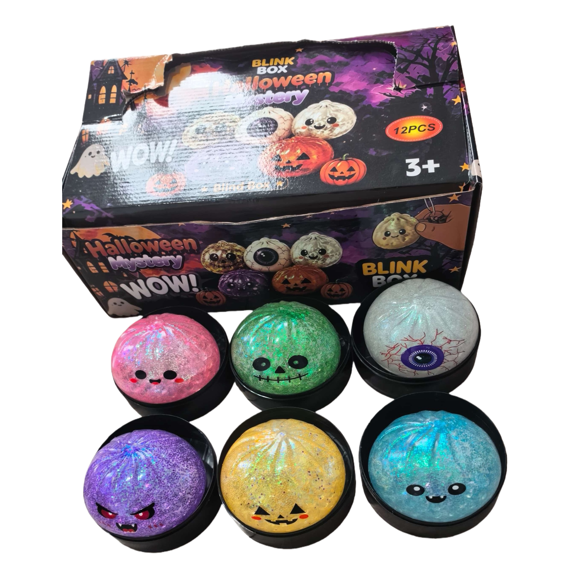 Colorful glittering pumpkin-shaped toy balls, festive party decorations, children's educational hand-thrown balls Item Picture