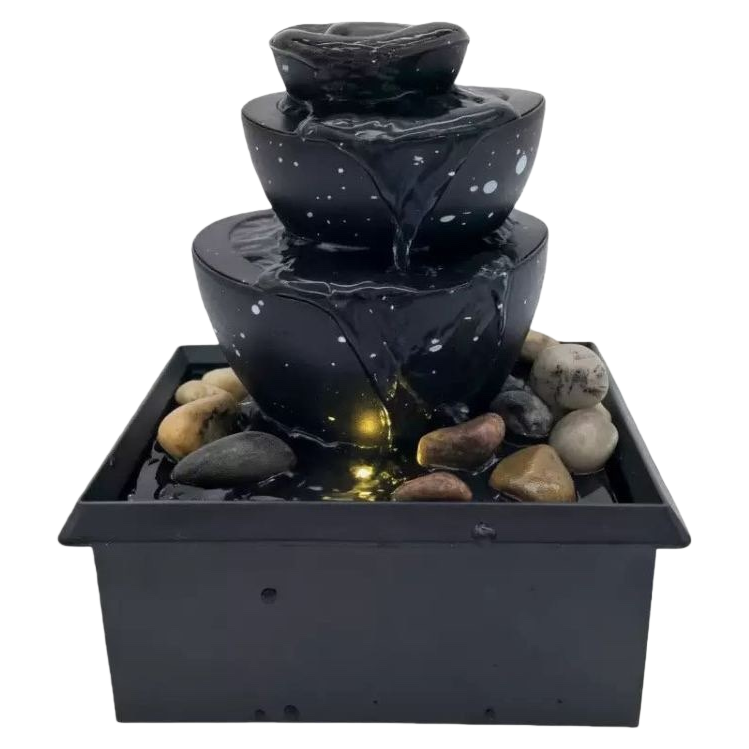 Living room, home, office, desktop, small money-bringing fountain, flowing water, decorative items, landscape ornaments, craft gifts Item Picture