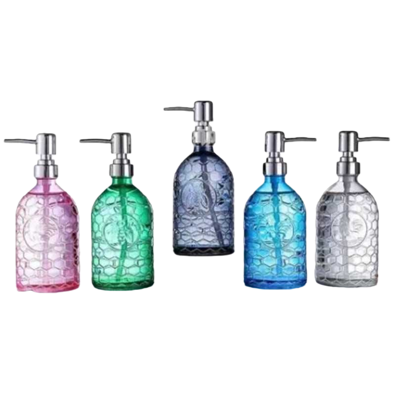 彩色蜂窝纹理洗手液瓶 家用简约风浴室厨房洗护用品 Item Picture
