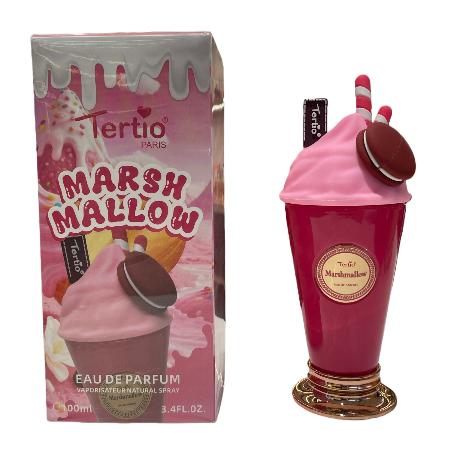 Pink ice cream-shaped perfume bottle with packaging box Item Picture