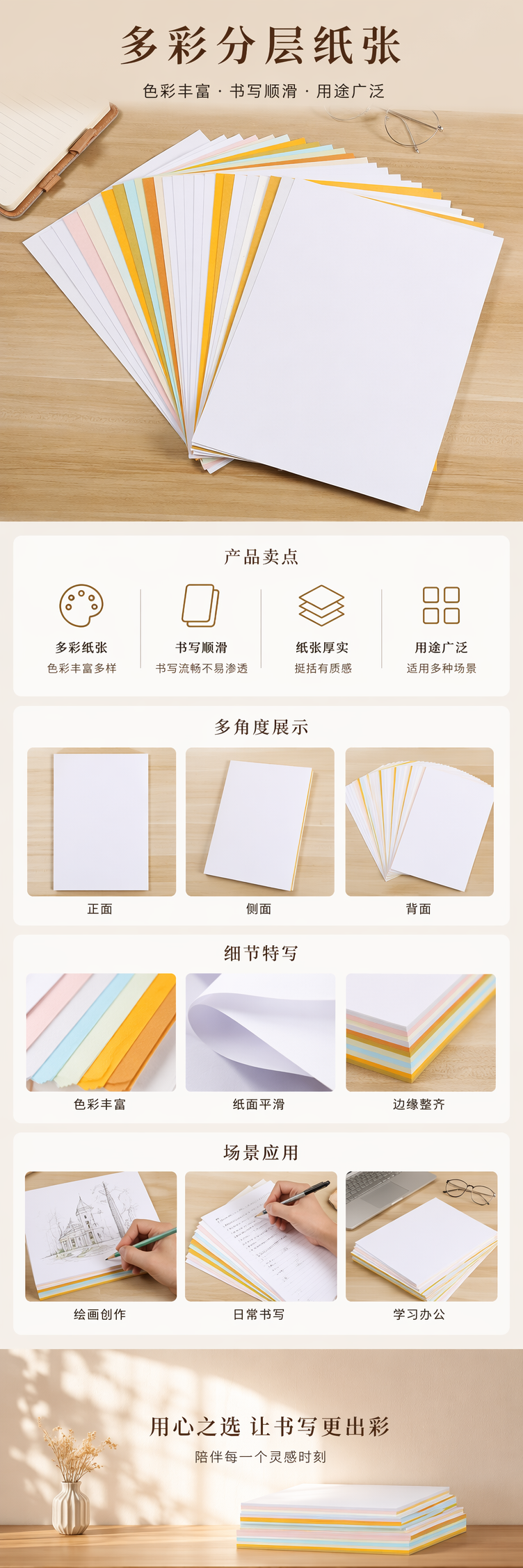 JINLAN 金兰珠光名片纸A4珠光相纸盒工厂批发打印纸宣传纸1 pic 1
