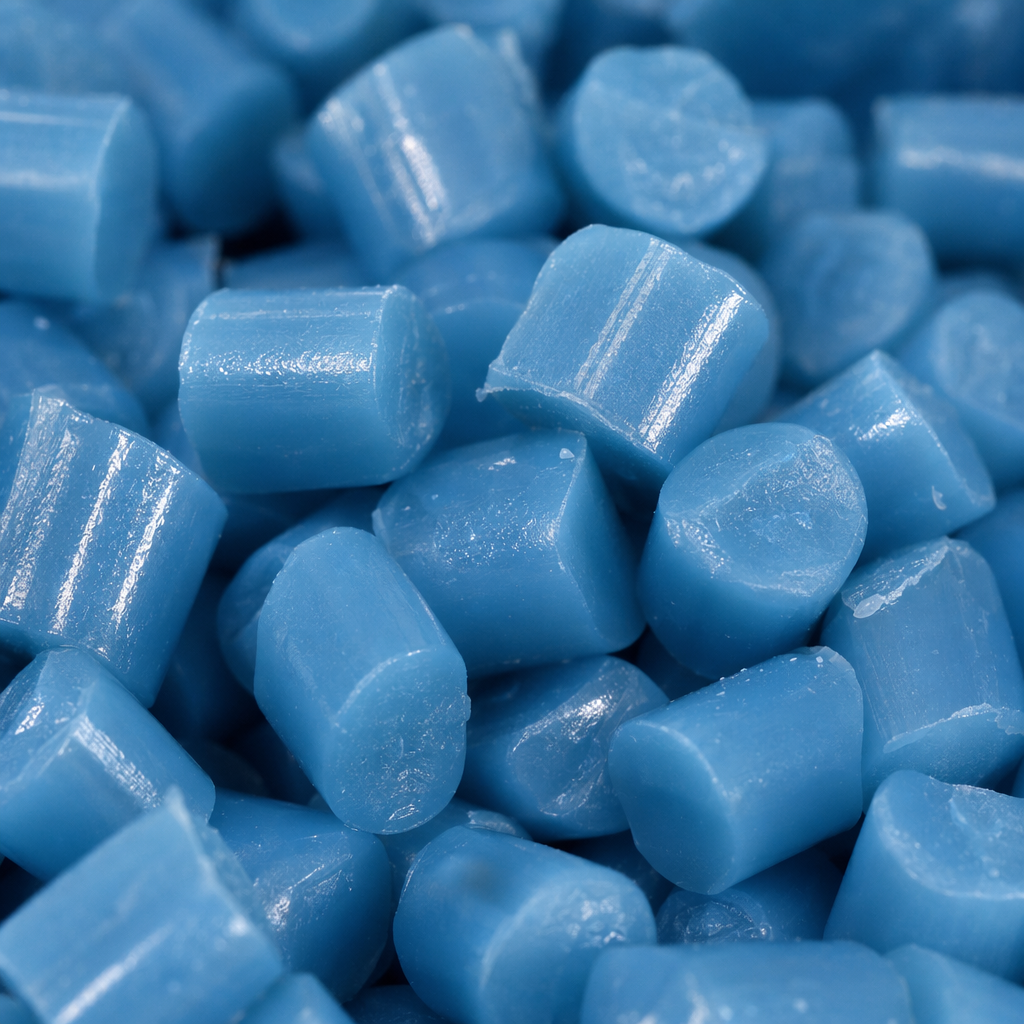 Blue plastic particles, industrial-grade PP polypropylene raw materials, 2-3mm particle size, customizable color Application Scenario
