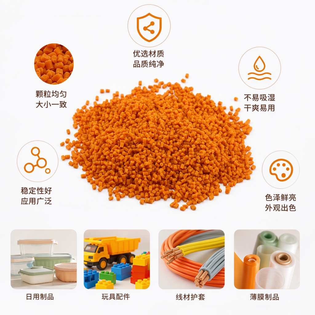 Orange granular toothpaste for freshening breath and preventing cavities, containing 120g of fluoride