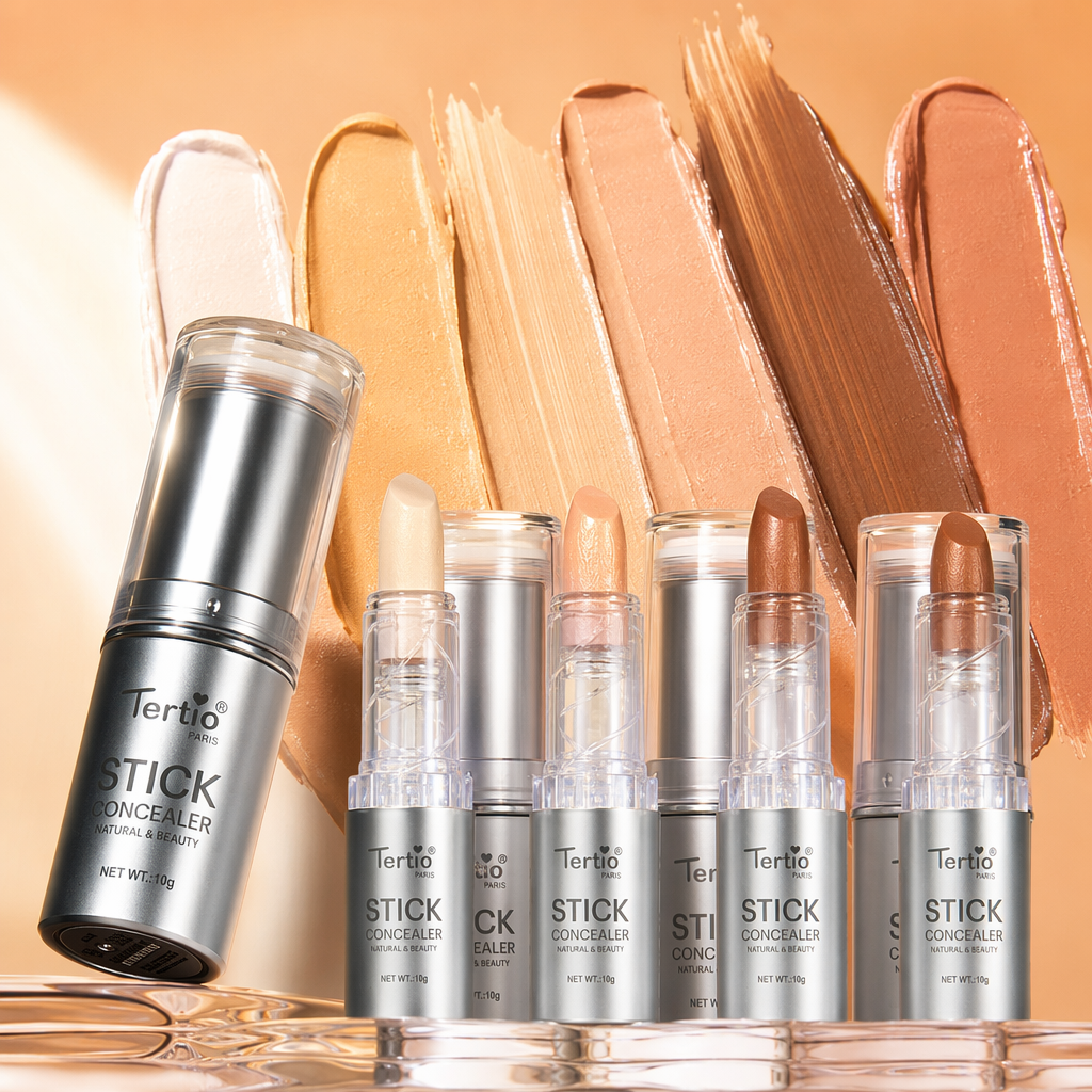 The portable and lightweight silver tube concealer stick can cover and brighten the base before makeup Specification image