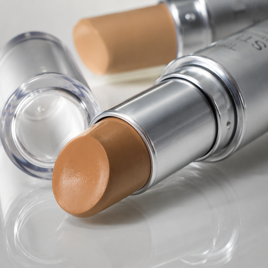 The portable and lightweight silver tube concealer stick can cover and brighten the base before makeup Application Scenario
