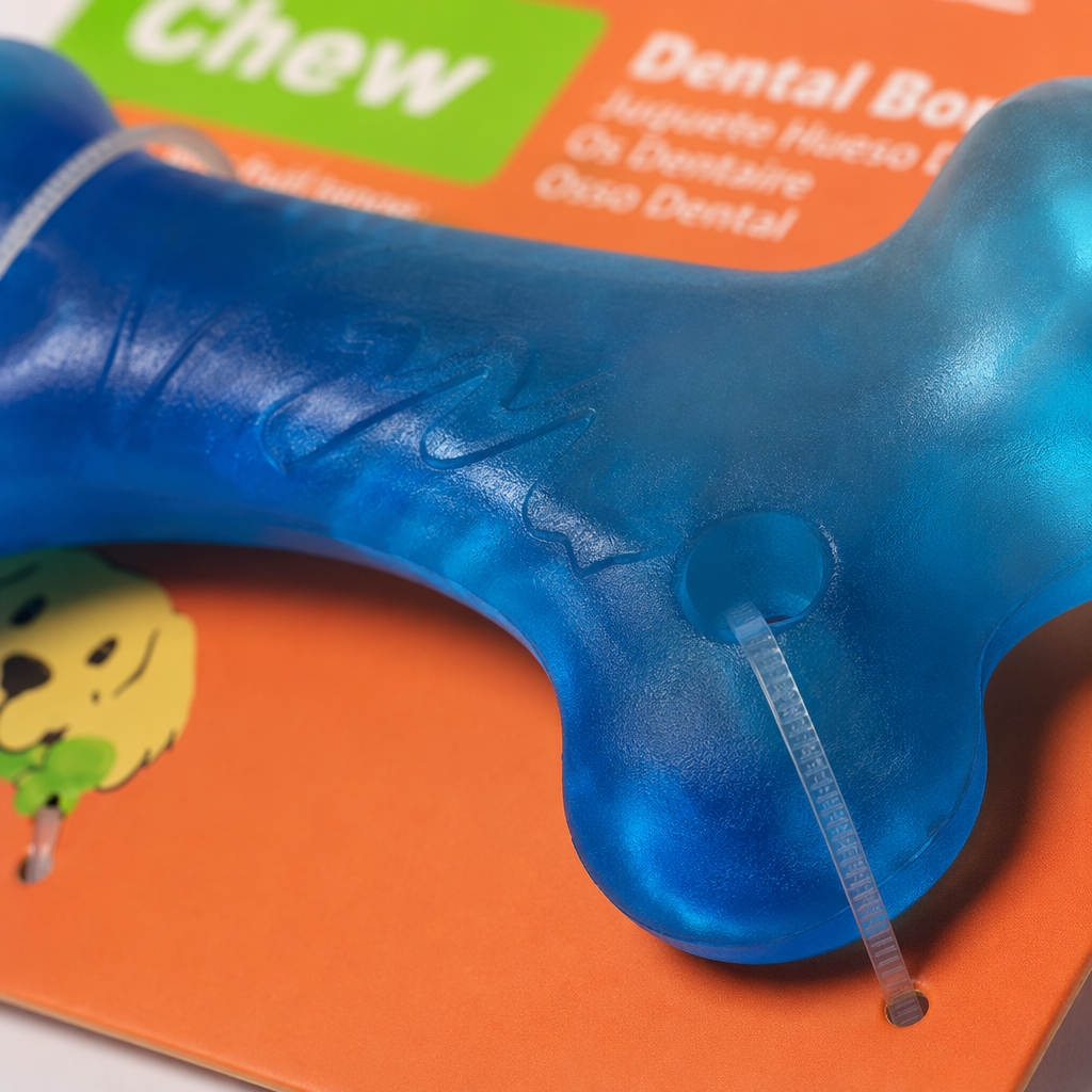 Colorful little Z bone-shaped pet toys, specially designed for biting, teething and interactive dogs details Picture