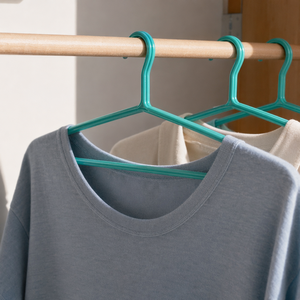Green anti-slip clothes hanger, household multi-functional load-bearing eco-friendly plastic clothes hanger details Picture