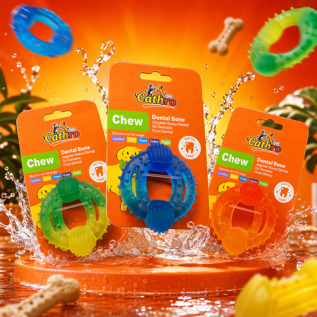 Colorful double-ball small tire jelly gradient pet teething toy, ring-shaped with protrusions, dog special orange pallet packaging details Picture