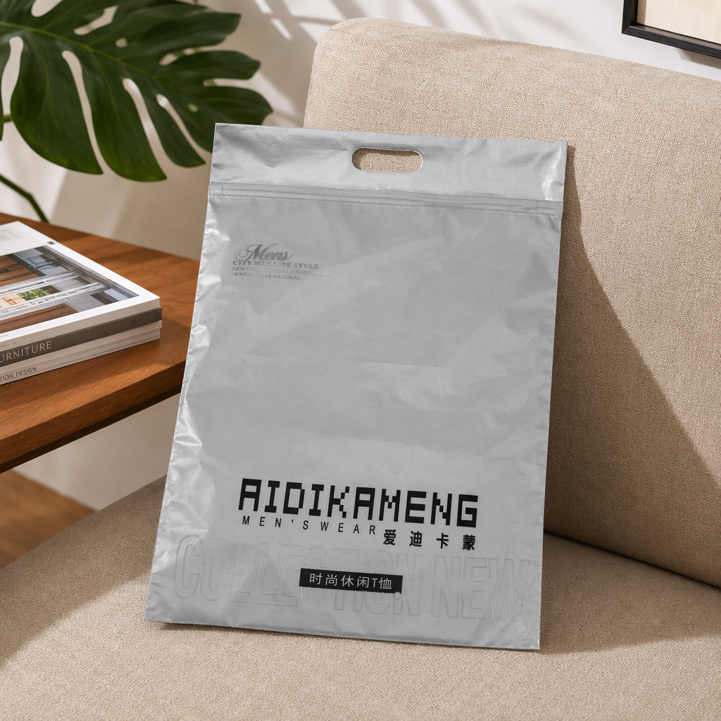 Silver plastic bag, thickened moisture-proof sealed preservation bag, household storage bag details Picture