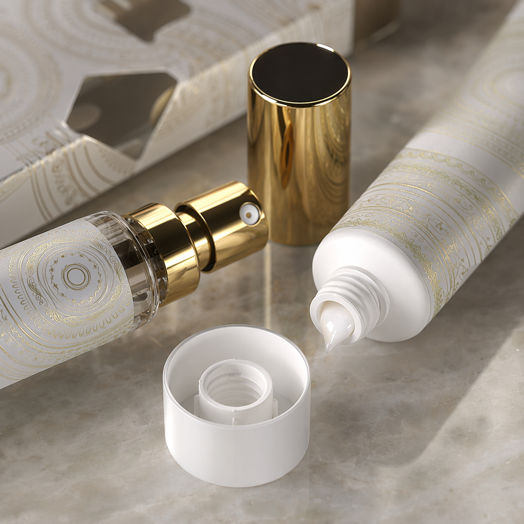 Tertio Paris ADORATION Gold Pattern White Gift Box Perfume Set contains 35ml Body lotion Eau de Toilette Fragrance combination Application Scenario