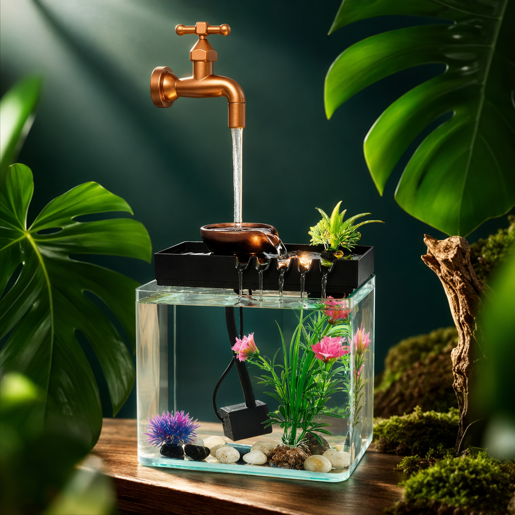 Living room, home, office, desktop, small fountain, wealth and prosperity, flowing water ornaments, landscape decorations, craft gifts, ornaments and decorations Specification image
