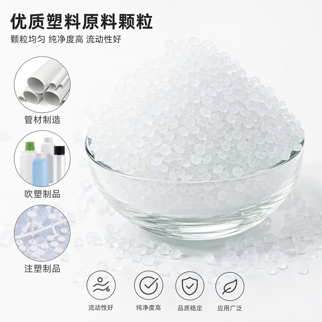 White granular plastic particles, industrial-grade PP polypropylene raw material, 25kg bags