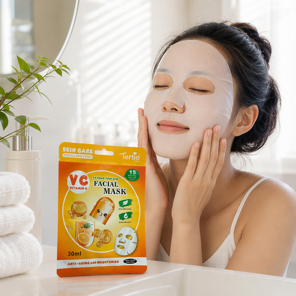 The orange-yellow packaged mask products are hydrating, moisturizing, soothing and repairing details Picture