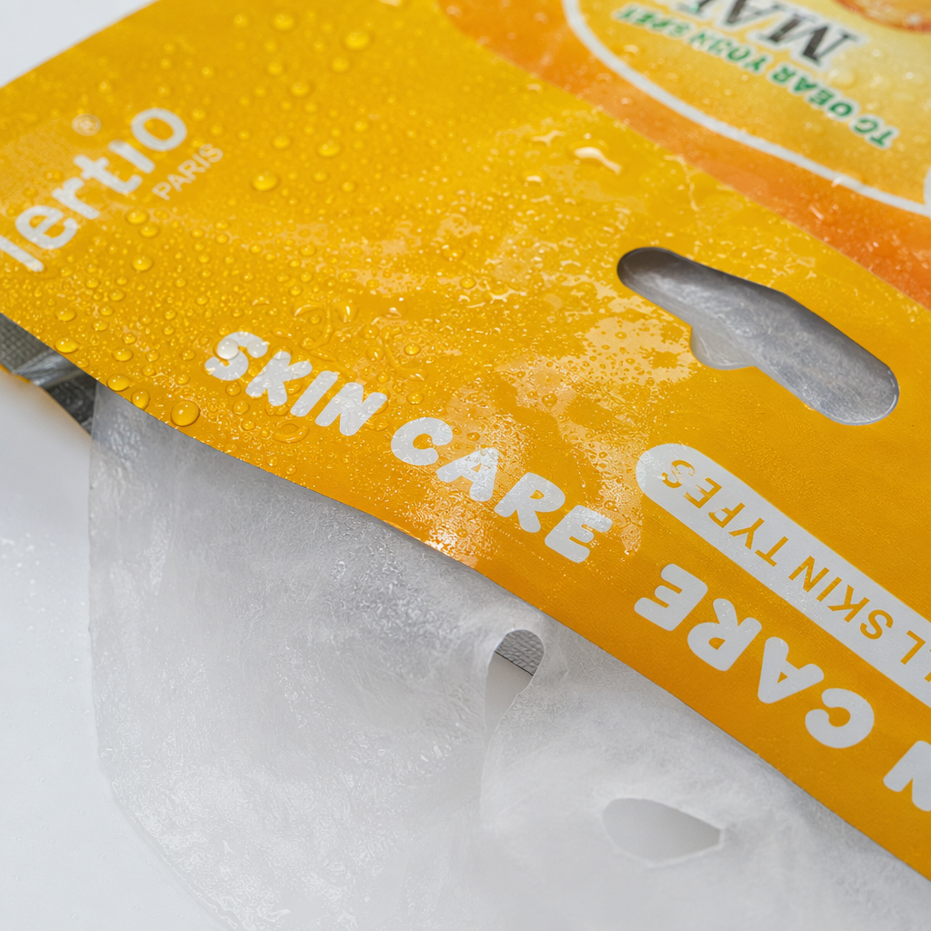 The orange-yellow packaged mask products are hydrating, moisturizing, soothing and repairing Application Scenario