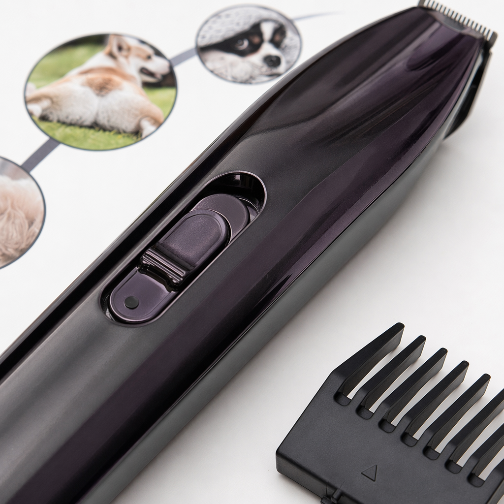 The white packaging box pet foot trimmer is a safe and silent tool for trimming claws and nails Application Scenario