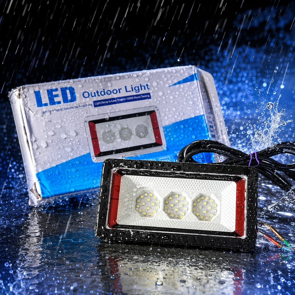黑色LED户外灯防水节能庭院照明灯360度广角照射 Specification image