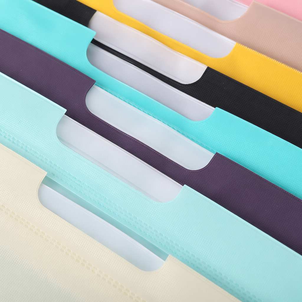 Colorful file bags, A4 thickened waterproof office storage bags, available in multiple colors Application Scenario