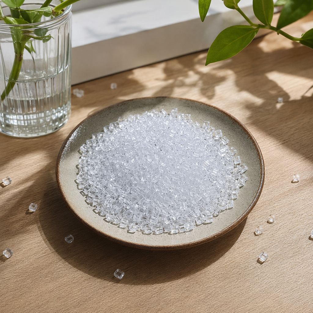 Transparent plastic granules, industrial-grade PPPE material granular raw material, 500g details Picture