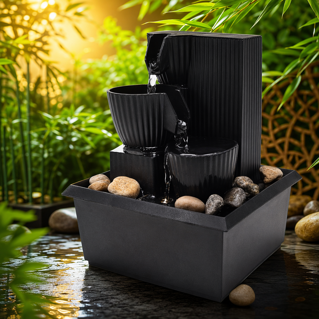 Living room, home, office, desktop, small fountain, wealth and prosperity, flowing water ornaments, landscape decorations, craft gifts Specification image