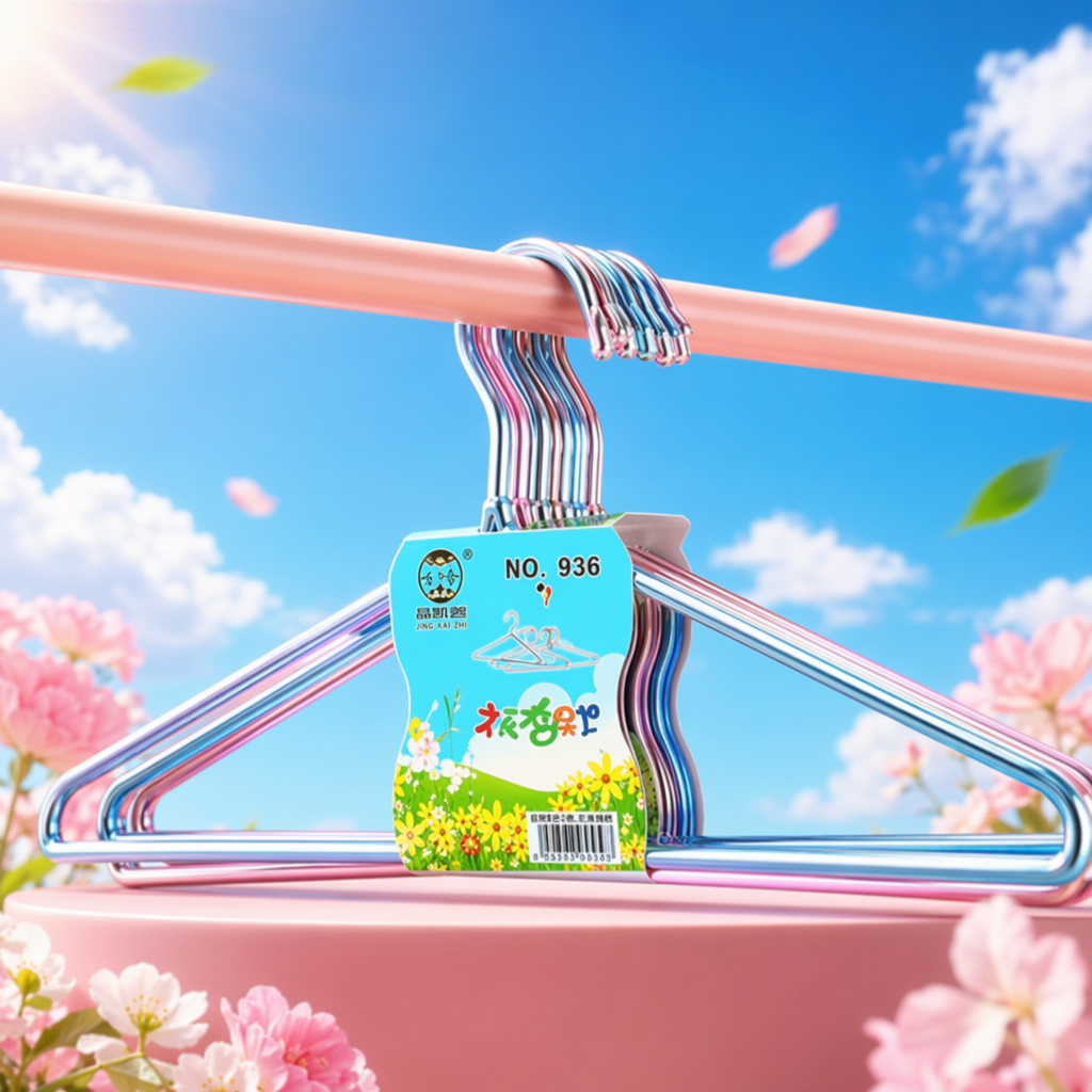 Colorful plastic clothes hangers made of eco-friendly PP material, large and wide in size, can hang clothes without damaging them Specification image