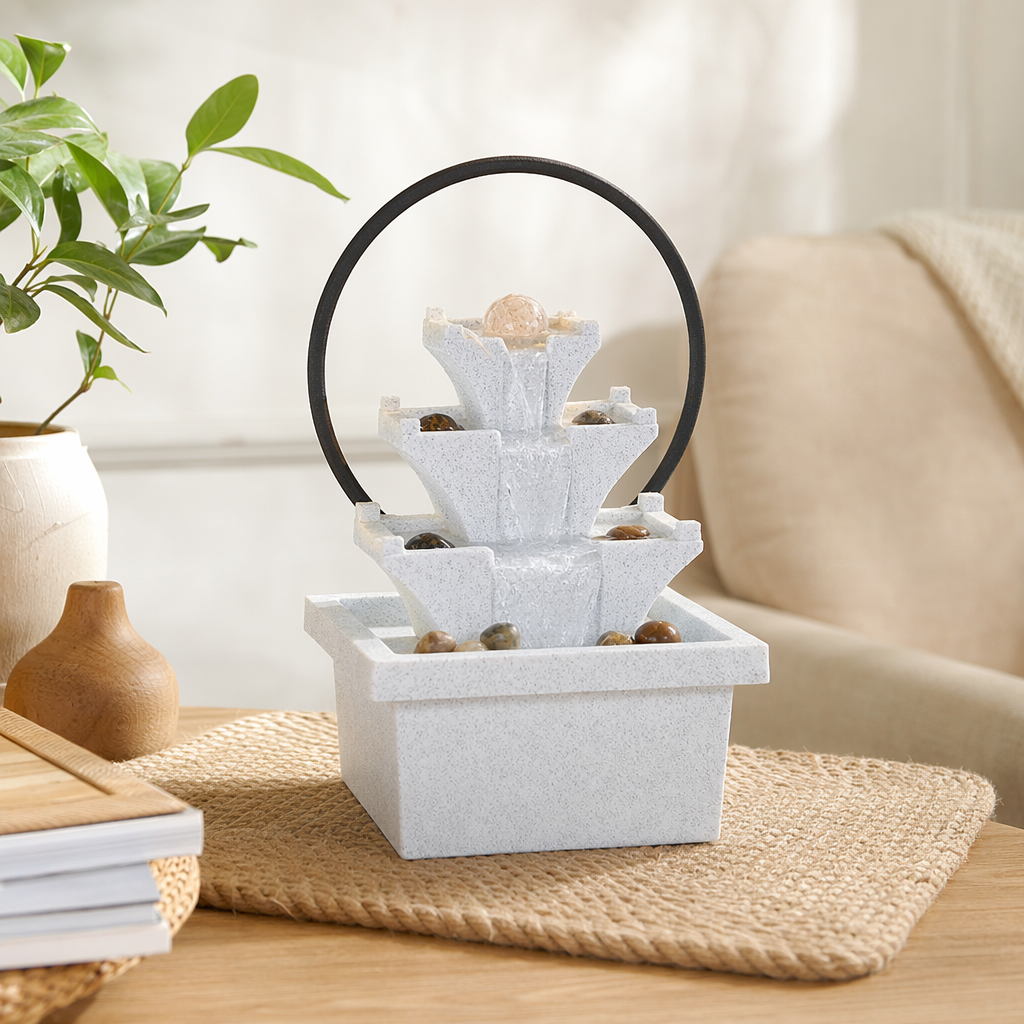 Circulating fountain water flow ornaments, housewarming and opening store gifts, living room home office desktop details Picture