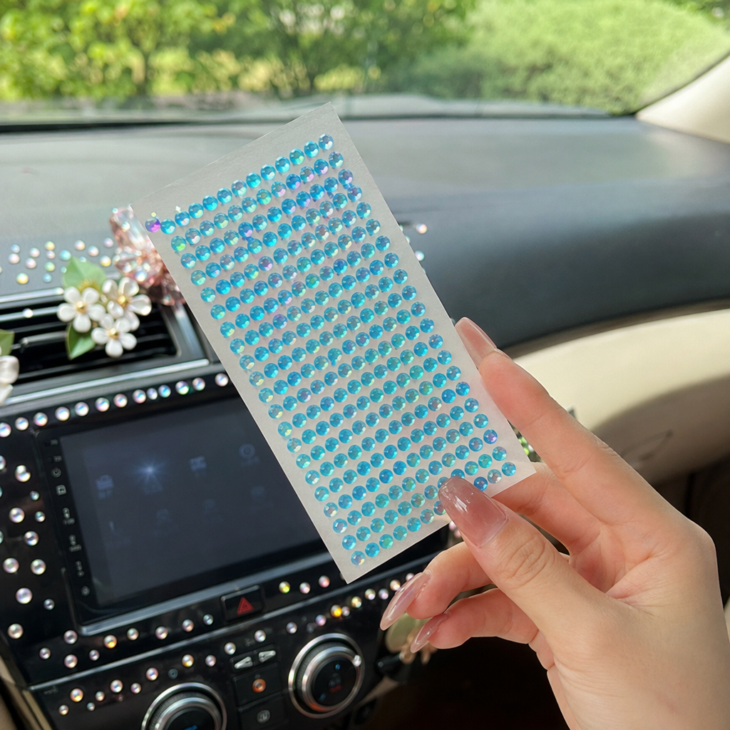 蓝色亮片贴纸手工装饰DIY闪粉防水可移除通用型 - 2