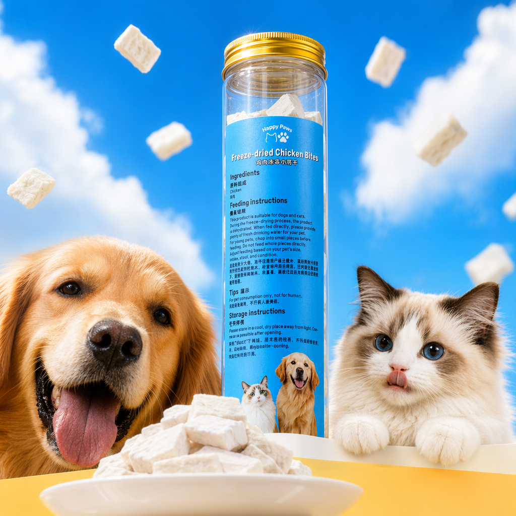 Pet dry food, snacks, chicken pieces, freeze-dried canned cat and dog food, balanced nutrition Specification image