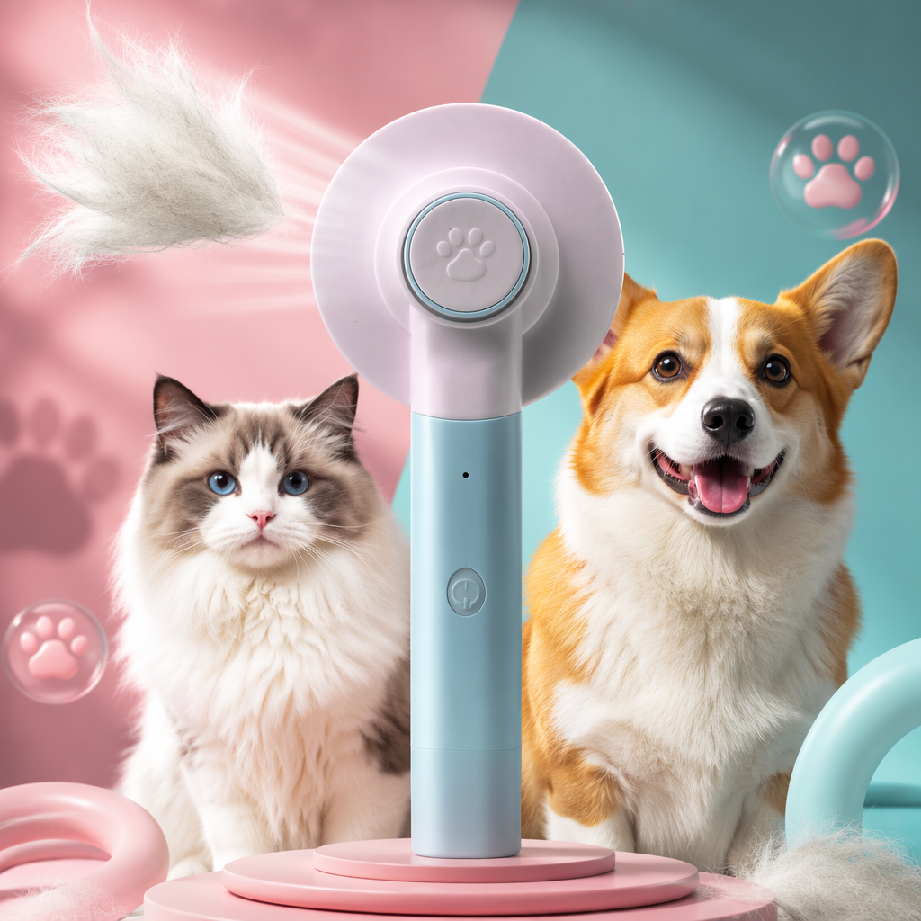 Light green multi-purpose grooming tool, suitable for pets, cats and dogs, for smoothing and removing loose hair Specification image