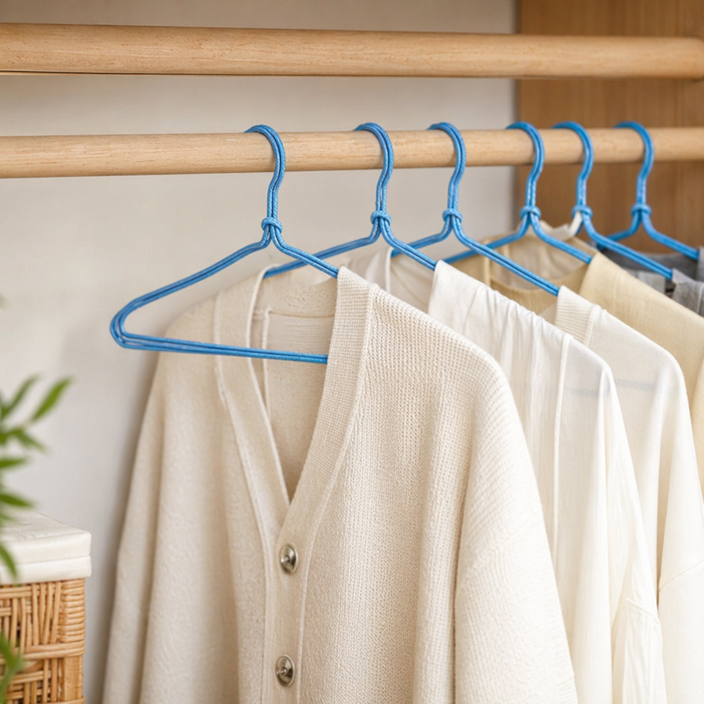 Blue thickened anti-slip hanger, a household multi-functional load-bearing hanger details Picture