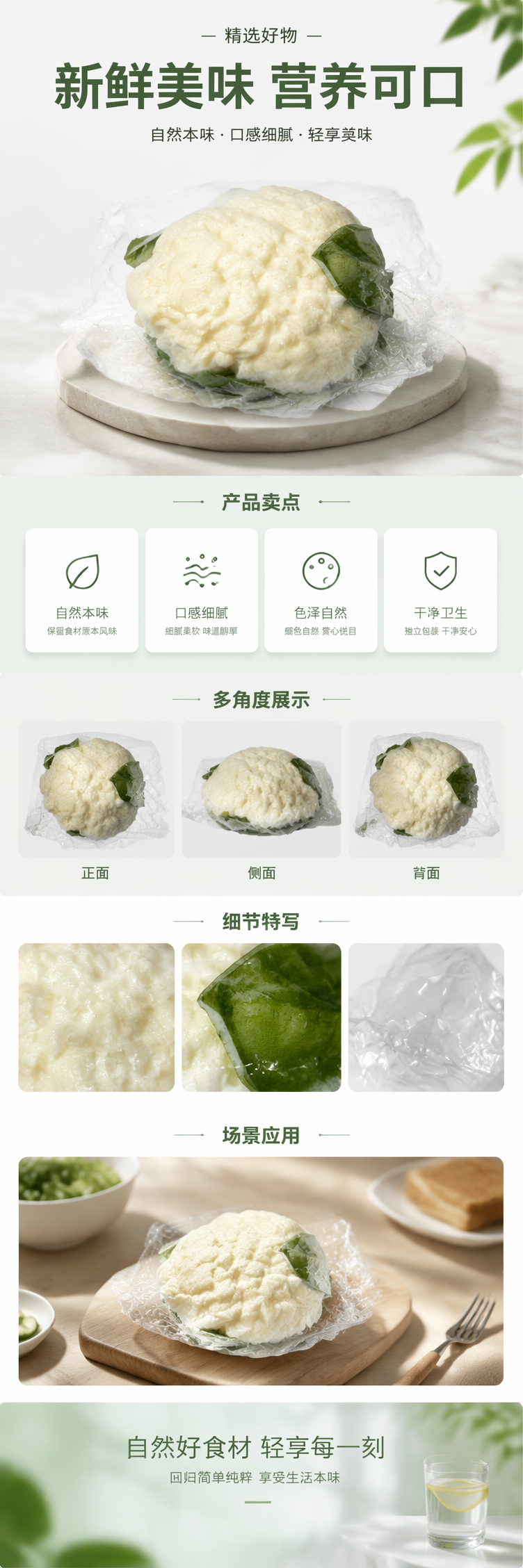 白色花椰菜 新鲜有机蔬菜 冷链直达 家庭装 pic 1