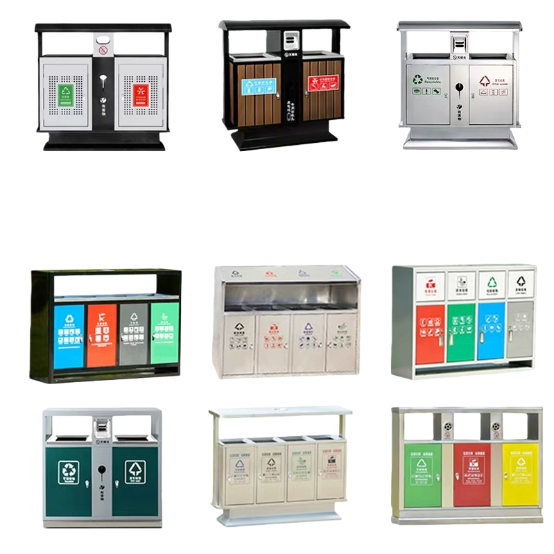 A combination of multi-color classified trash cans for home kitchens and living rooms can be stacked with eco-friendly plastic Item Picture