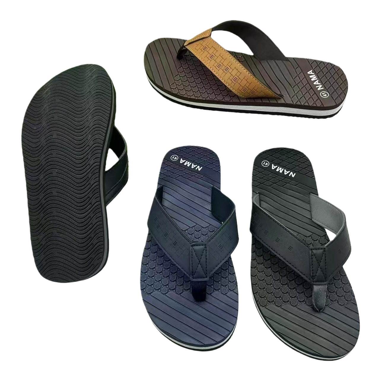 The multi-color herringbone slippers are fashionable, versatile, anti-slip and comfortable, suitable for both men and women Item Picture