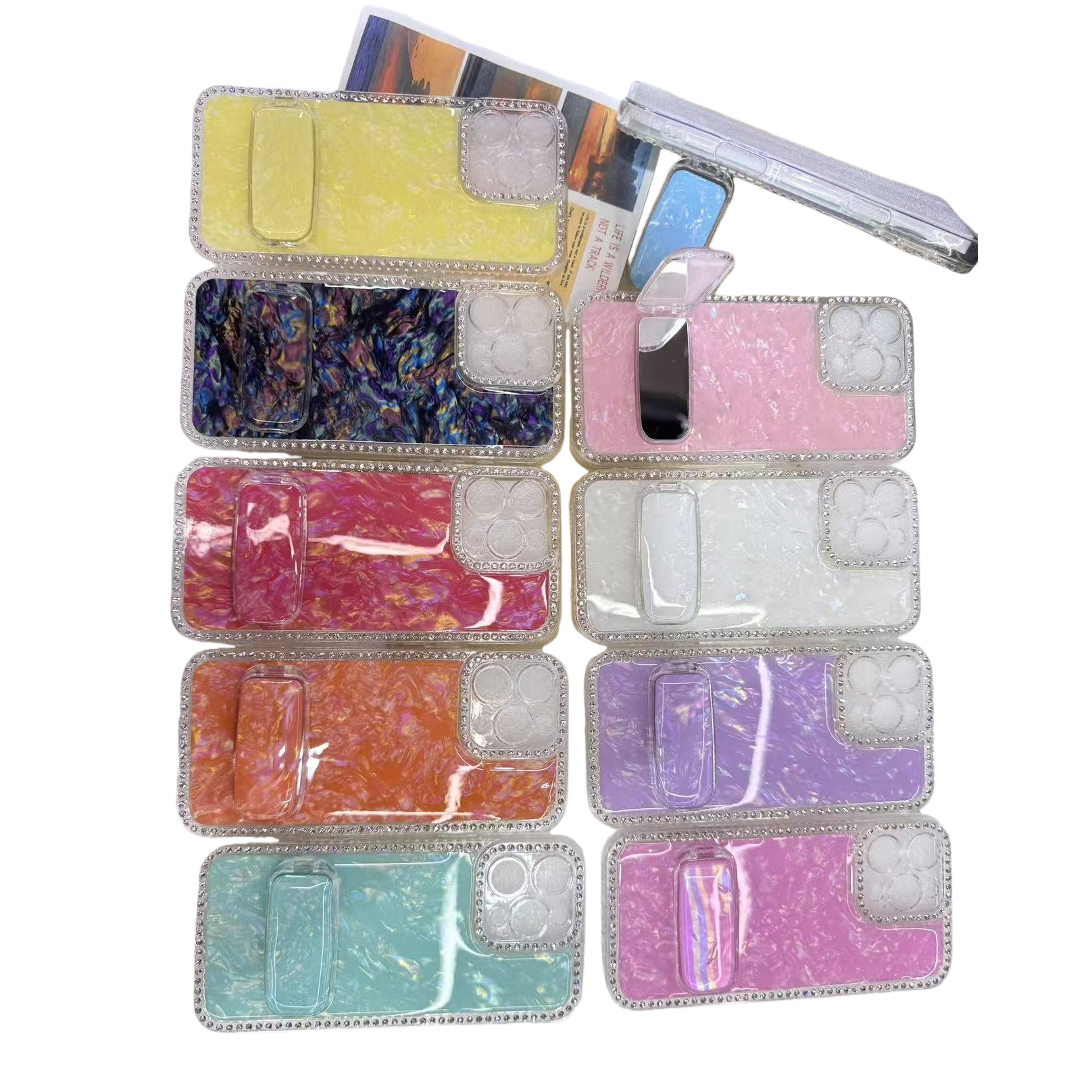 The colorful marble-patterned phone case is compatible with the anti-drop soft rubber protective cover for Apple, Huawei and Xiaomi Item Picture